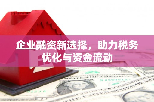 潜江企业融资新选择，助力税务优化与资金流动