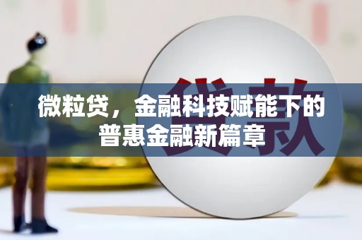 潜江微粒贷，金融科技赋能下的普惠金融新篇章