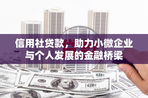 潜江信用社贷款，助力小微企业与个人发展的金融桥梁