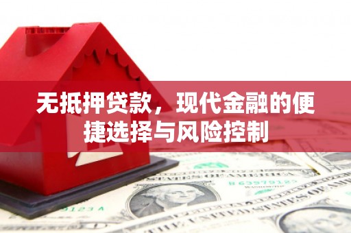 潜江无抵押贷款，现代金融的便捷选择与风险控制