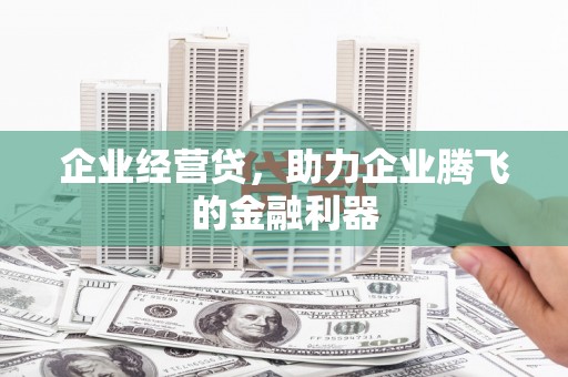 潜江企业经营贷，助力企业腾飞的金融利器