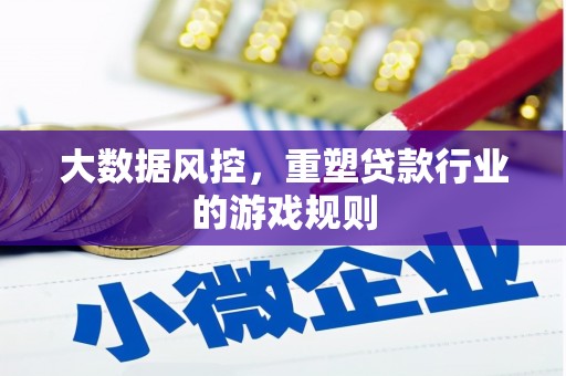 潜江大数据风控，重塑贷款行业的游戏规则