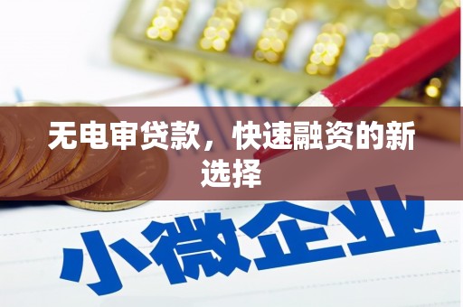 潜江无电审贷款，快速融资的新选择