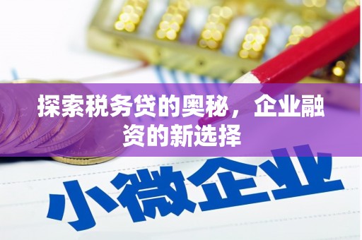 潜江探索税务贷的奥秘，企业融资的新选择
