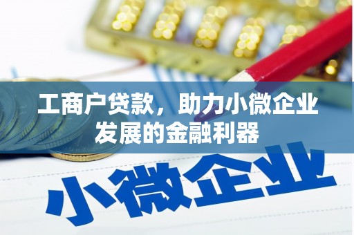 潜江工商户贷款，助力小微企业发展的金融利器