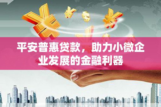 潜江平安普惠贷款，助力小微企业发展的金融利器