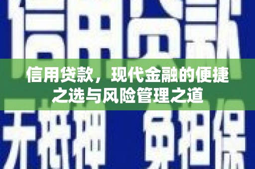 潜江信用贷款，现代金融的便捷之选与风险管理之道