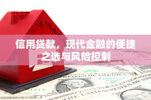 潜江信用贷款，现代金融的便捷之选与风险控制
