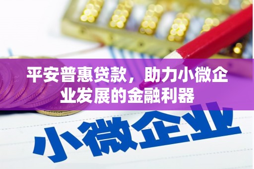 潜江平安普惠贷款，助力小微企业发展的金融利器