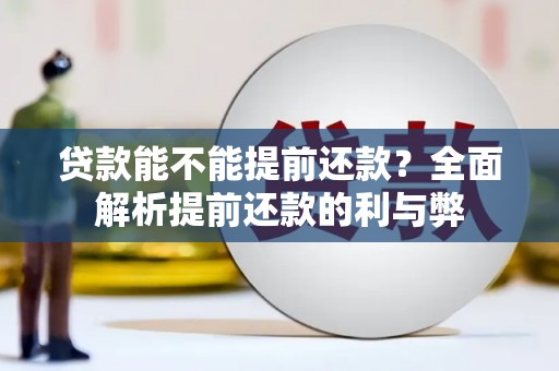 潜江贷款能不能提前还款？全面解析提前还款的利与弊