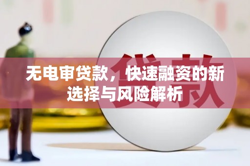 潜江无电审贷款，快速融资的新选择与风险解析