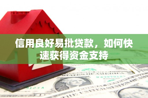 潜江信用良好易批贷款，如何快速获得资金支持