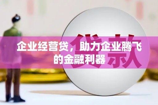 潜江企业经营贷，助力企业腾飞的金融利器