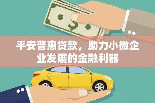 潜江平安普惠贷款，助力小微企业发展的金融利器