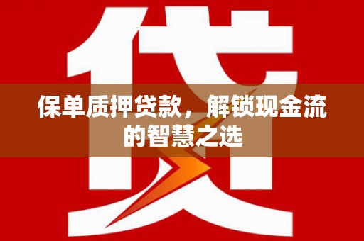 潜江保单质押贷款，解锁现金流的智慧之选