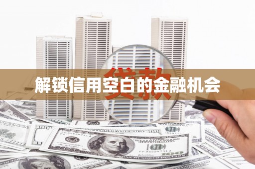 潜江解锁信用空白的金融机会