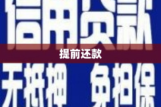 潜江提前还款