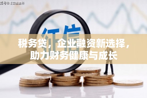 潜江税务贷，企业融资新选择，助力财务健康与成长
