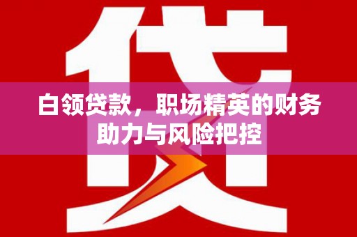 潜江白领贷款，职场精英的财务助力与风险把控